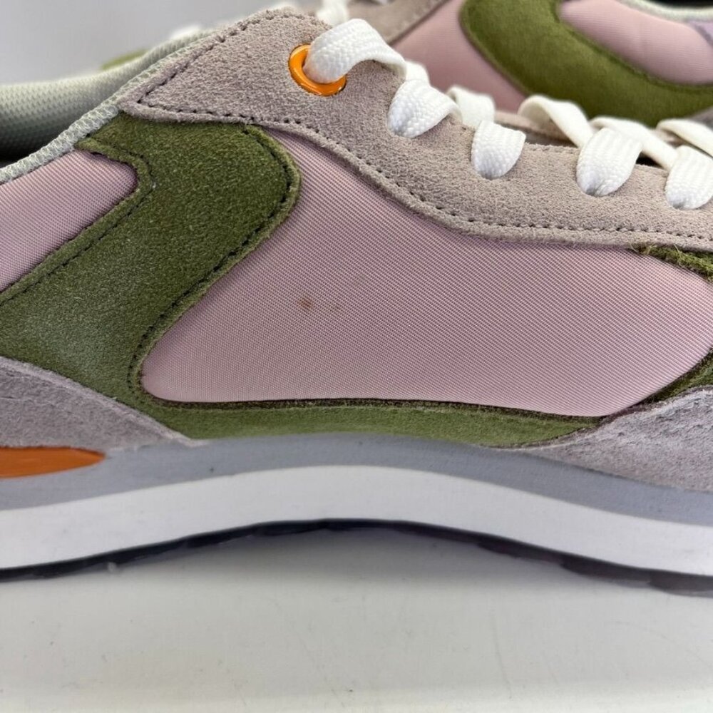 Trendy Women's Sneakers with Pink, Green, and Gray Accents - Picture 7 of 16